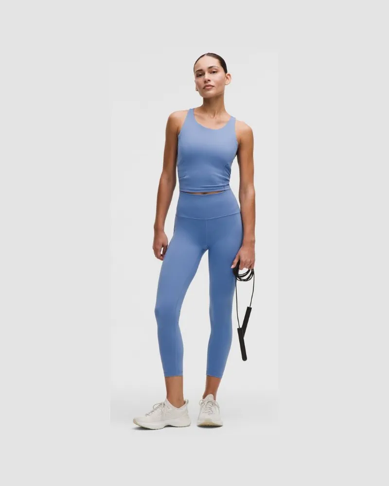 LULULEMON Wunder Train Leggings mit hohem Bund und Taschen für Frauen – 63,5 cm – Größe in Prep Blue Prep