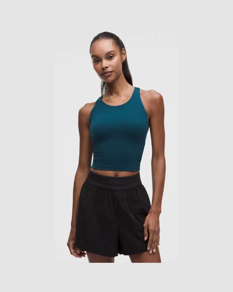 LULULEMON Wunder Train Racerback-Tanktop Mittlerer Halt für B/C-Cups für Frauen – Größe in Remixed Marine Remixed