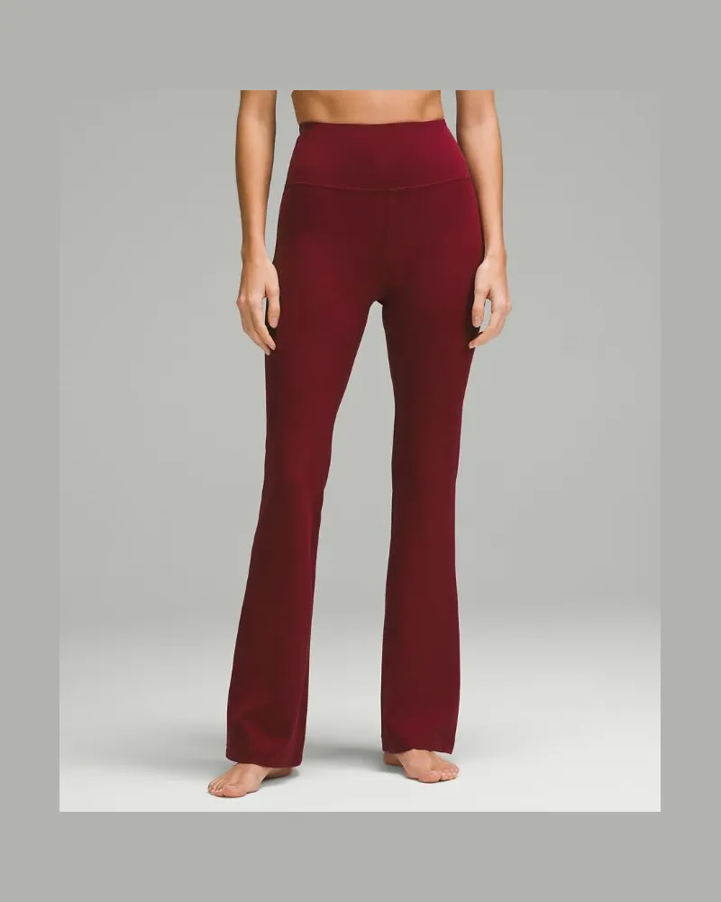 LULULEMON Groove Hose mit superhohem Bund und ausgestelltem Bein aus Nulu für Frauen – Größe in Red Merlot Red