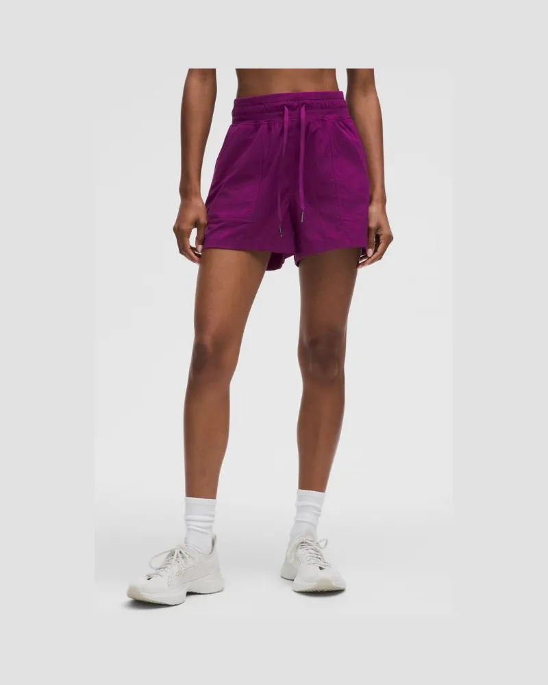 LULULEMON Dance Studio Shorts mit hohem Bund für Frauen – 9 cm – Größe in Chilled Grape Chilled