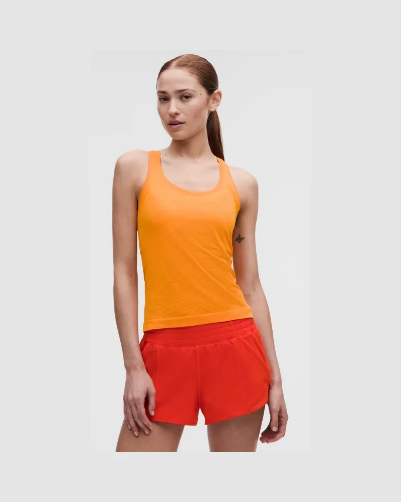 LULULEMON Swiftly Tech Tanktop mit Racerback 2.0 Taillenlänge für Frauen – Orange – Größe Citrus
