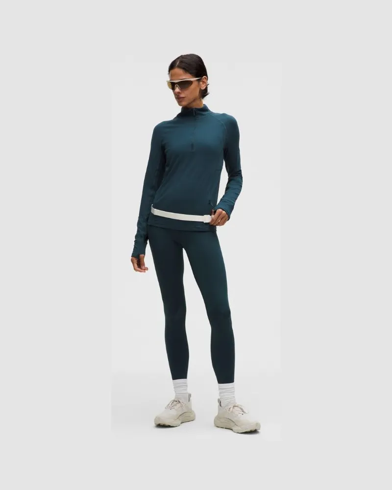 LULULEMON Thermo-Laufleggings mit hohem Bund für Frauen – 71 cm – Größe in Indochine Blue Indochine