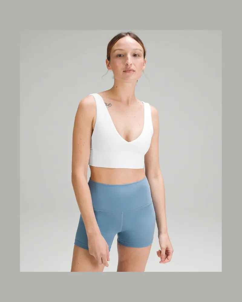 LULULEMON Align BH mit V-Ausschnitt Leichter Halt A/B-Cups für Frauen – Größe in White White
