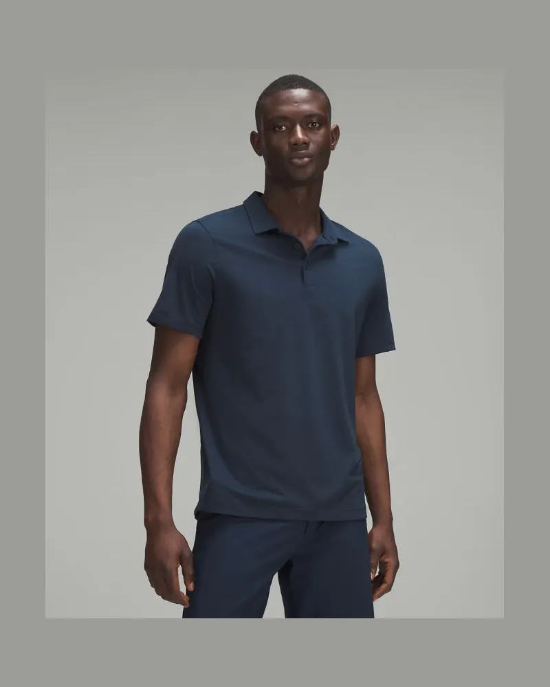 LULULEMON Evolution Kurzarm-Poloshirt für Männer – Größe in Nautical Navy Nautical