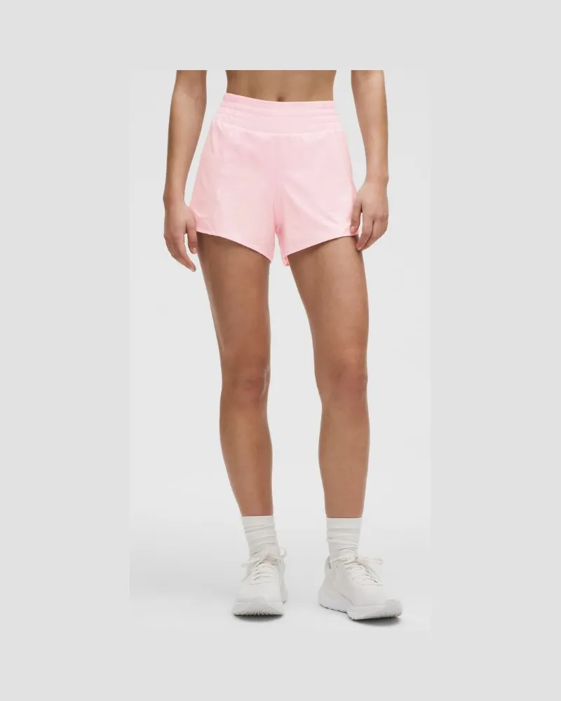 LULULEMON Hotty Hot Shorts mit hohem Bund und Liner für Frauen – 10 cm – Größe in Pink Organza Pink