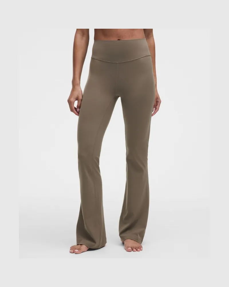 LULULEMON Groove Hose mit ausgestelltem Bein und hohem Bund aus Nulu Kurz für Frauen – Größe in Nomad Nomad