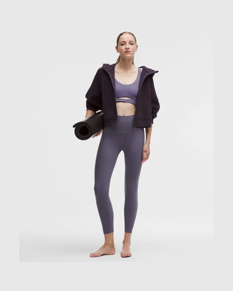LULULEMON Align Crop Leggings mit hohem Bund für Frauen – 58 cm – Größe in Grape Mist Grape