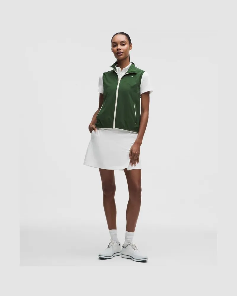 LULULEMON Golfrock mit Frontfalte aus Stretch- mit gesticktem Logo für Frauen – Größe in White White