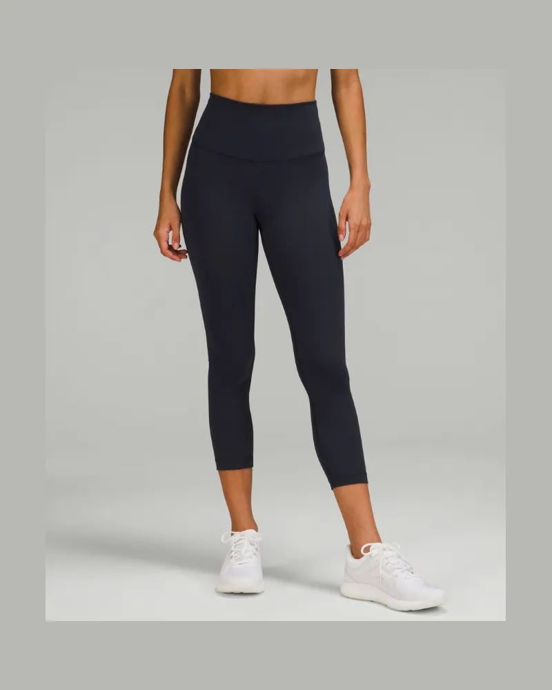 LULULEMON Wunder Train Crop Leggings mit hohem Bund für Frauen – 58 cm – Größe in True Navy True