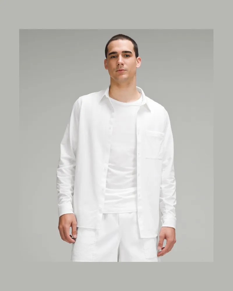 LULULEMON Commission Langarmshirt Oxford für Männer – Größe in White White