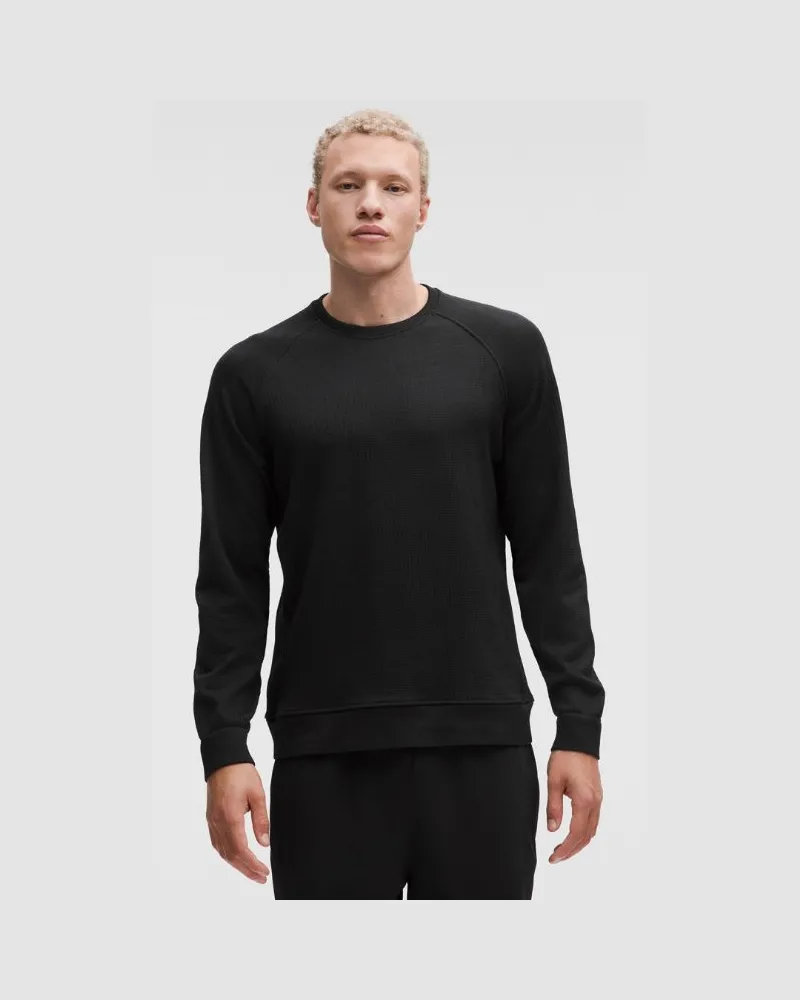LULULEMON Engineered Warmth Langarmshirt mit Rundhalsausschnitt für Männer – Größe in Black Black