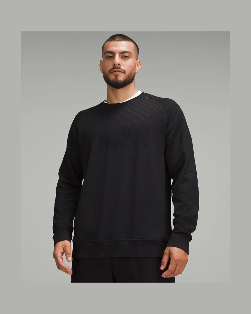 LULULEMON Engineered Warmth Langarmshirt mit Rundhalsausschnitt für Männer – Größe in Black Black