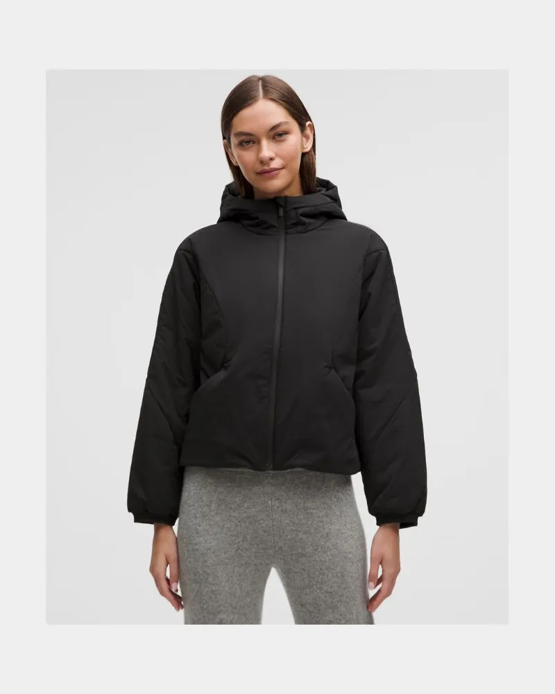 LULULEMON Wasserbeständige, isolierte Kapuzenjacke für Frauen – Größe in Black Black