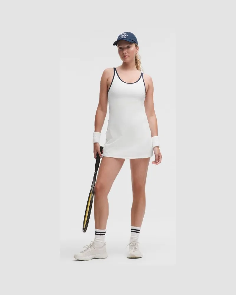 LULULEMON Tenniskleid mit U-Ausschnitt und Cut-out für Frauen – Größe in White/Club Blue White