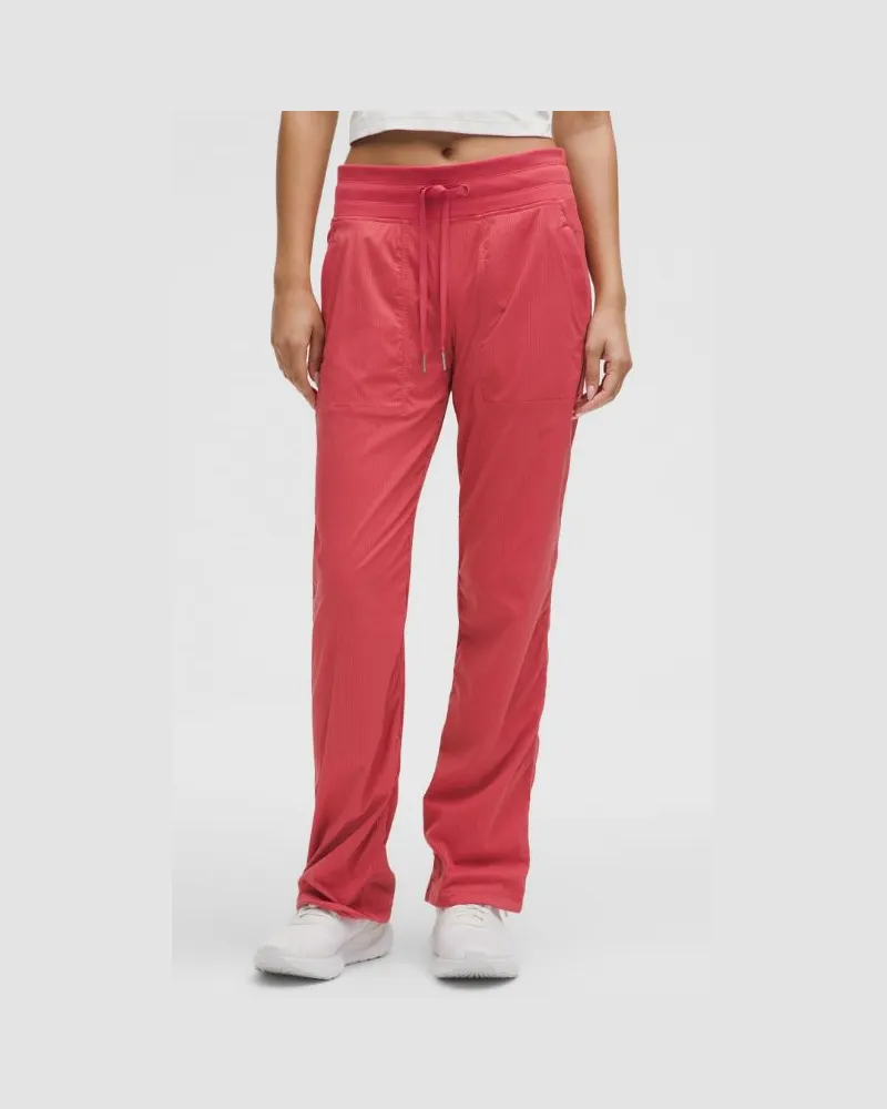 LULULEMON Dance Studio Hose mit mittelhohem Bund Volle Länge für Frauen – Größe in Desert Red Desert