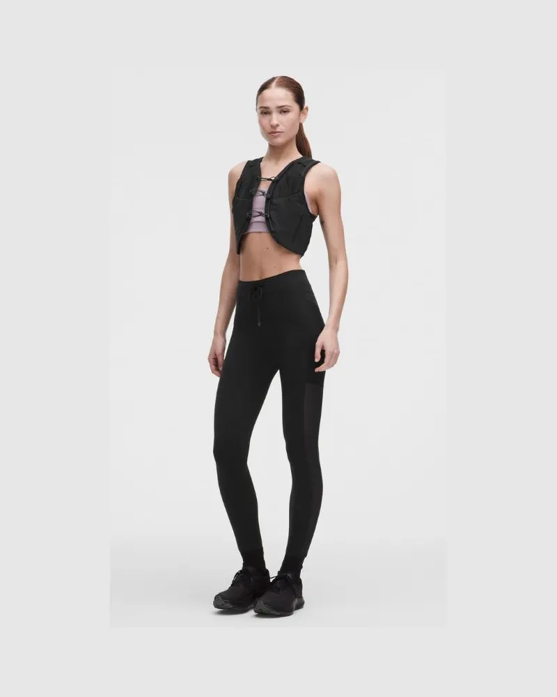 LULULEMON No Line Laufleggings mit hohem Bund für Frauen – 64 cm – Größe in Schwarz Schwarz