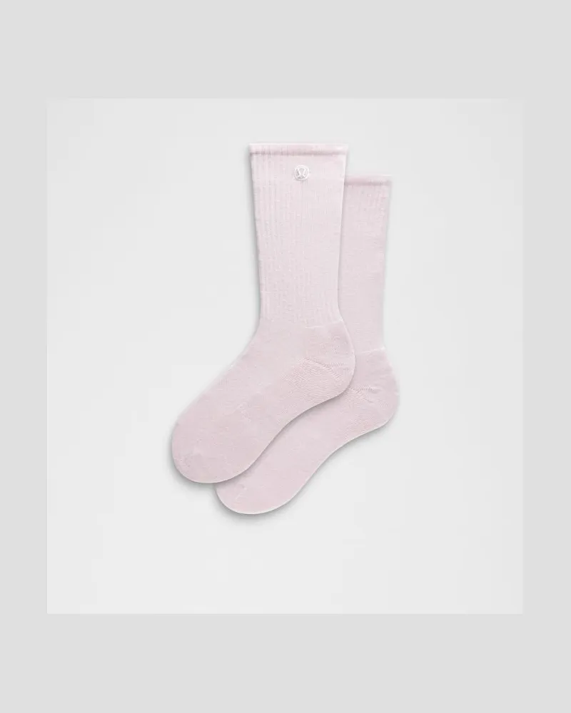 LULULEMON Daily Essential Crew-Socken Unisex – Größe in Blissful Pink Blissful