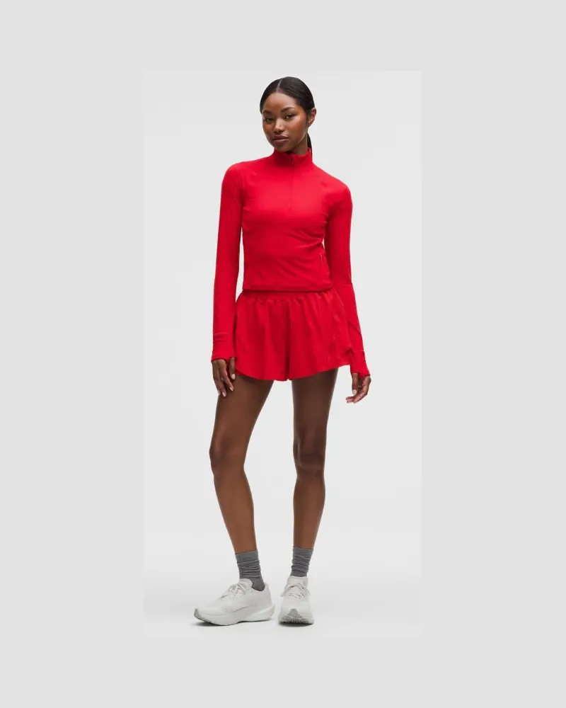 LULULEMON Shake It Out Lauf-Shorts mit hohem Bund für Frauen – 6 cm – Neon – Größe Oxford