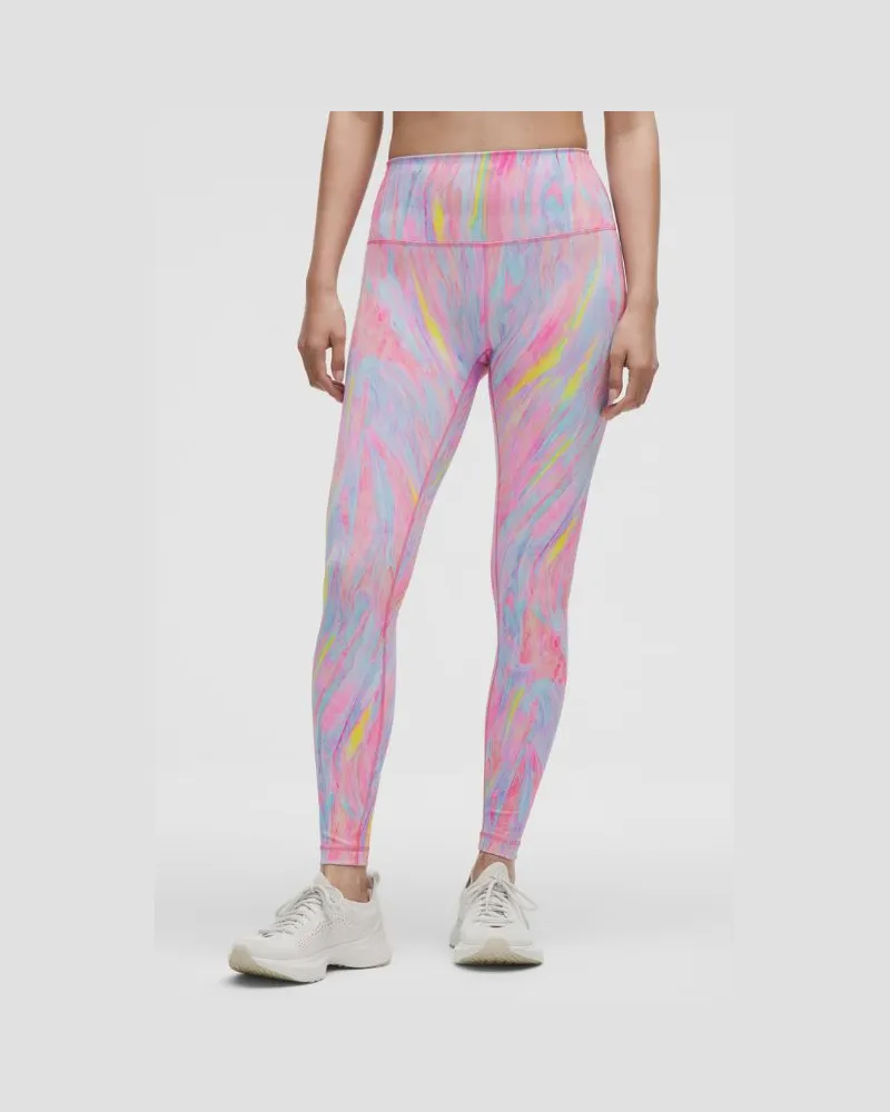 LULULEMON Wunder Train Leggings mit hohem Bund für Frauen – 71 cm – Größe in Prism Marble Multi Prism