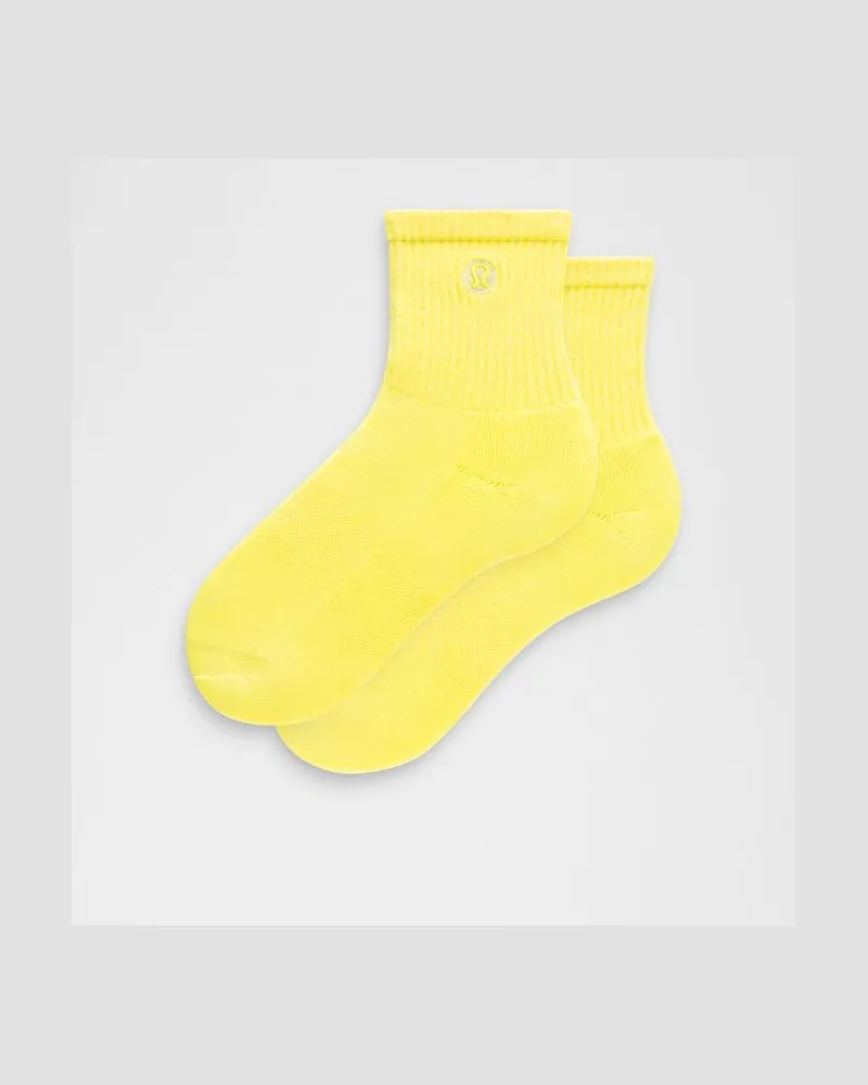 LULULEMON Daily Essential Knöchelhohe Socken Unisex – Größe in Lime & Yours Lime