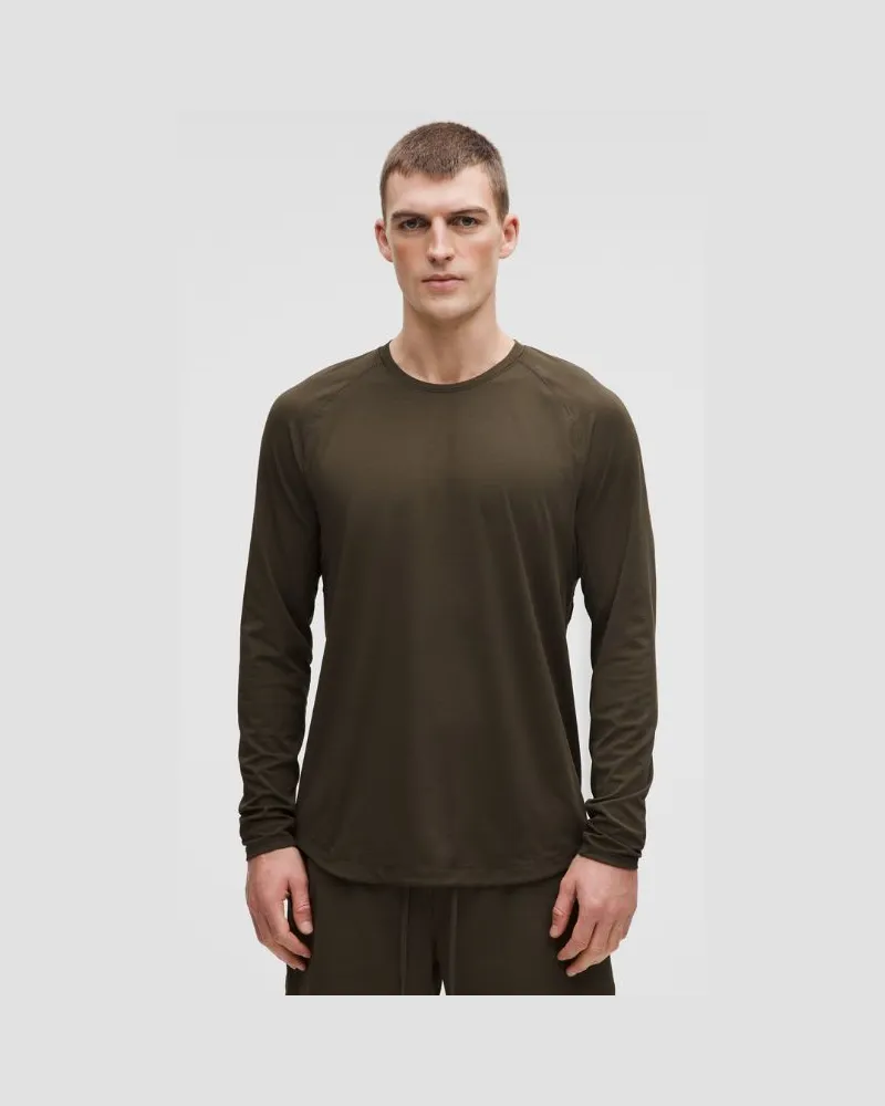 LULULEMON License to Train Langarmshirt für Männer – Größe in Olive Brown Olive