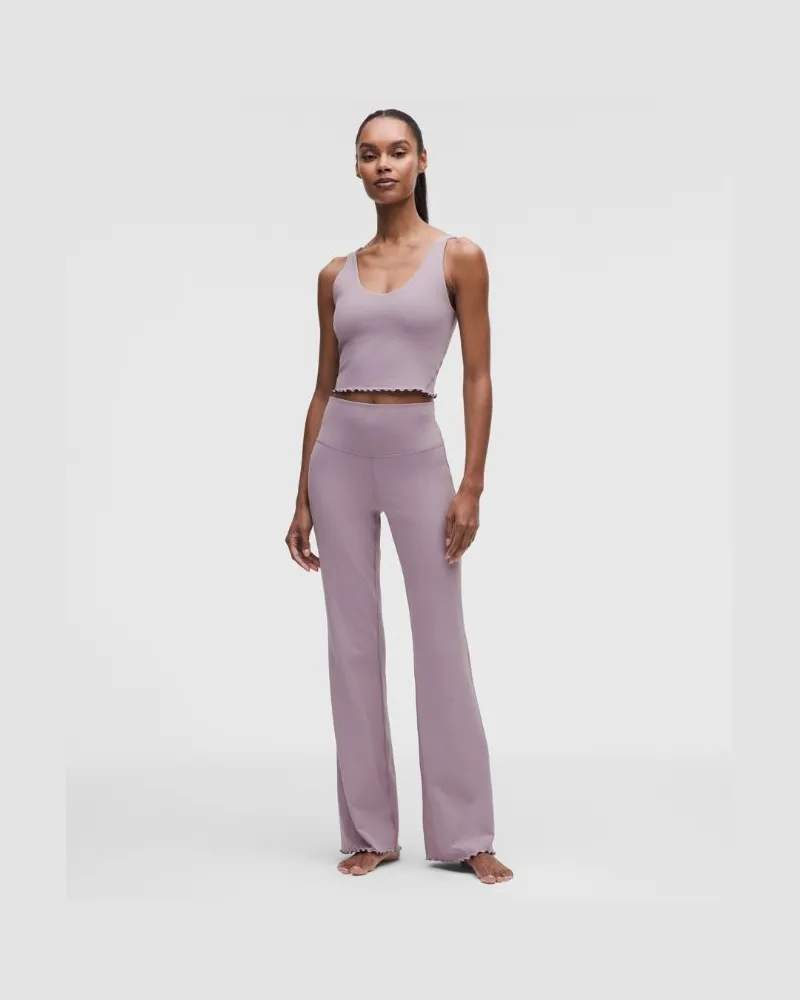 LULULEMON Align Hose mit hohem Bund, ausgestelltem Bein und gewelltem Saum für Frauen – Größe in Lotus Lavender Lotus