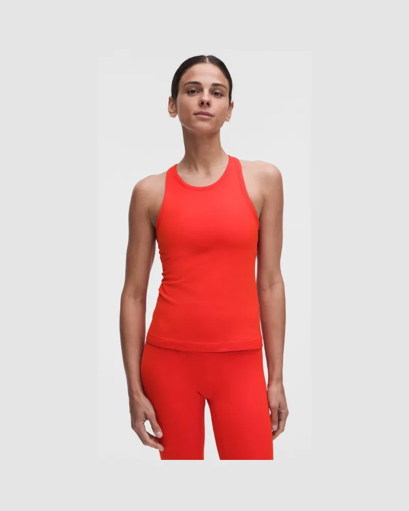 LULULEMON Align Racerback-Tanktop in Taillenlänge für Frauen – Größe in Cherry Ember Cherry