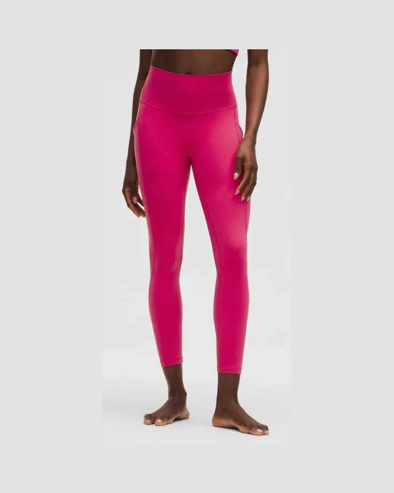 LULULEMON Align Hose mit hohem Bund und Taschen für Frauen – 64 cm – Größe in Raspberry Coulis Raspberry