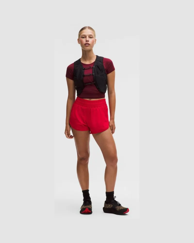 LULULEMON Track That Shorts mit Liner und hohem Bund für Frauen cm – Neon – Größe Oxford