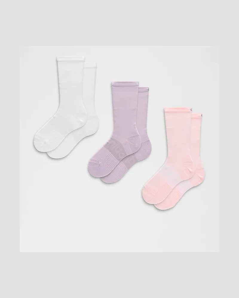 LULULEMON Power Stride Crew-Socken im 3er-Pack – Größe in Lilac Play/Pink Pearl/White Lilac