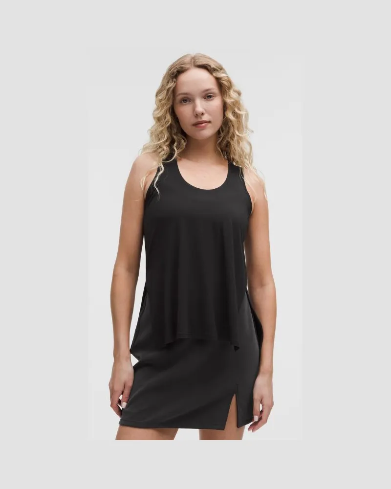 LULULEMON SilkyAppeal-Tanktop mit Seitenschlitz für Frauen – Größe in Schwarz Schwarz