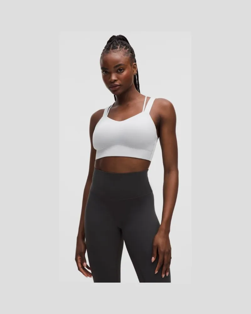LULULEMON Like a Cloud Longline-BH Leichter Halt D/DD-Cups für Frauen – Größe in Heathered Core Ultra Light Grey Heathered