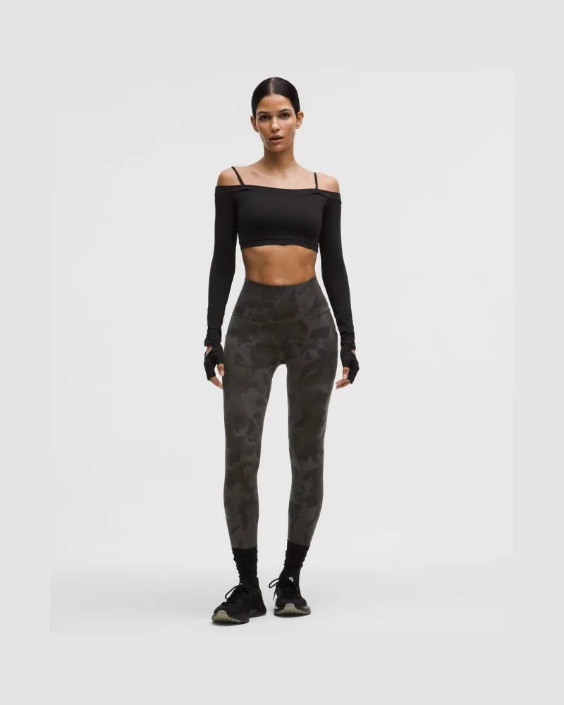 LULULEMON Wunder Train Leggings mit hohem Bund und Taschen für Frauen – 63,5 cm – Camo – Größe Floral