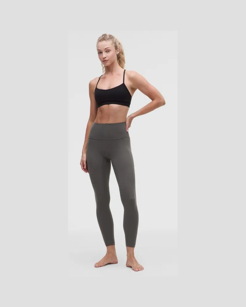 LULULEMON Align No Line Hose mit hohem Bund und Taschen für Frauen – 64 cm – Größe in Spruce Shadow Spruce