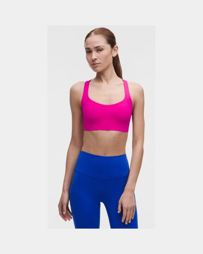 LULULEMON FlexyFlex Yoga-BH mit überkreuzten Trägern Leichter Halt für A-C Cups für Frauen – Größe in Pink Flare Pink
