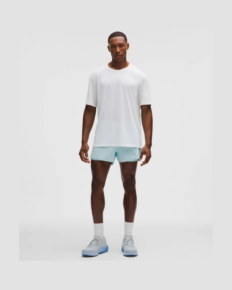 LULULEMON Mile Maker -T-Shirt für Männer – Größe in Heathered White Heathered