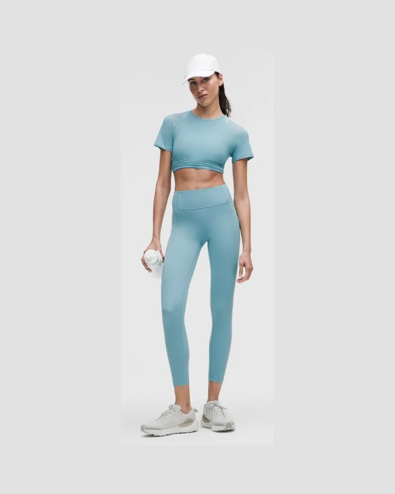 LULULEMON Swift Speed Leggings mit hohem Bund für Frauen – 64 cm – Größe in Washed Blue Washed