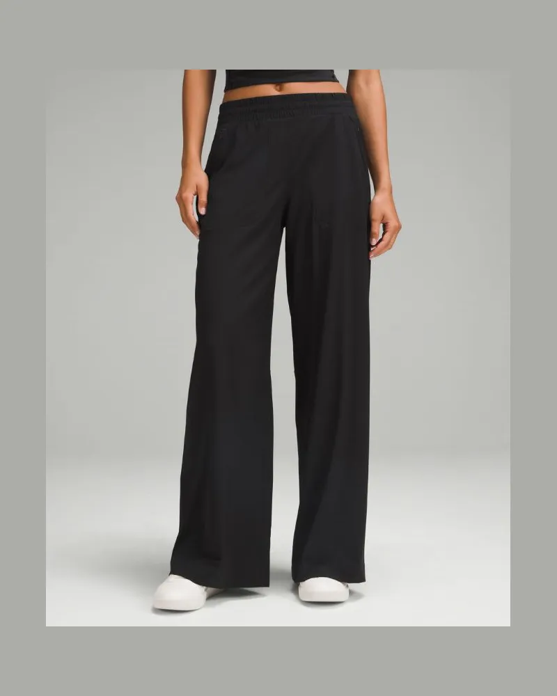 LULULEMON Swift Hose mit ausgestelltem Bein und mittelhohem Bund Volle Länge für Frauen – Größe in Black Black
