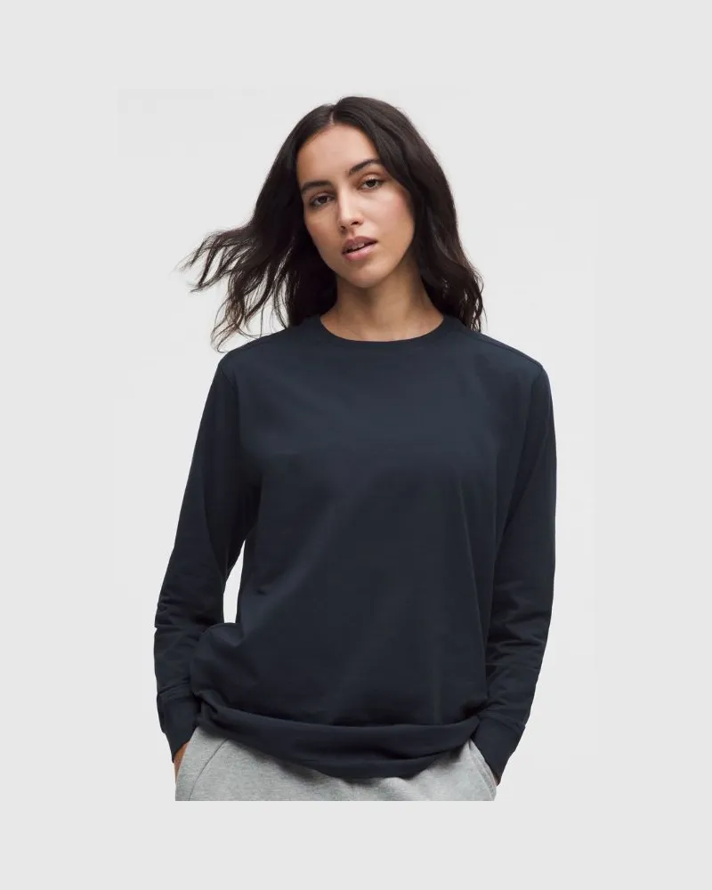 LULULEMON All Yours Langarmshirt aus Bio- für Frauen – Größe in True Navy True