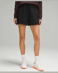 LULULEMON Gewebte Shorts mit Kordelzug an der Taille und hohem Bund Black