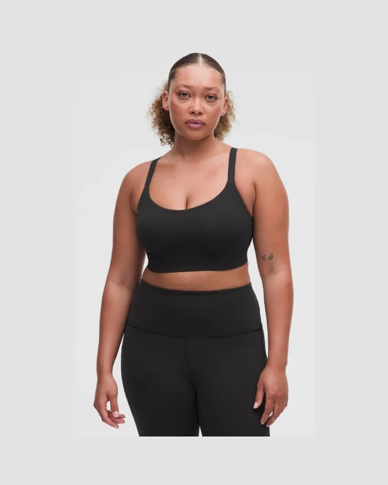 LULULEMON Wunder Train-BH mit schmalen Racerback-Trägern für DDD/G-Cups für Frauen – Größe in Schwarz Schwarz