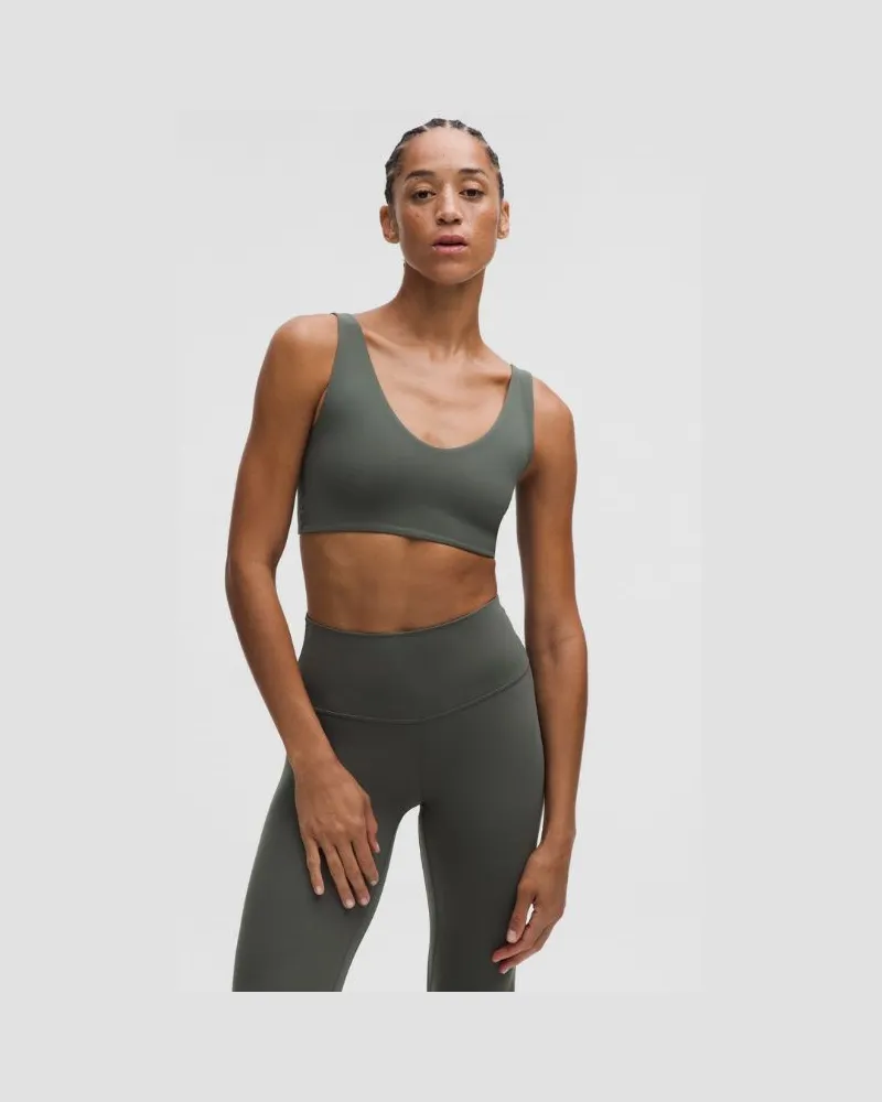 LULULEMON Bend This BH mit quadratischem und U-Ausschnitt Leichter Halt A–C-Cups für Frauen – Größe in Palm Deco Palm