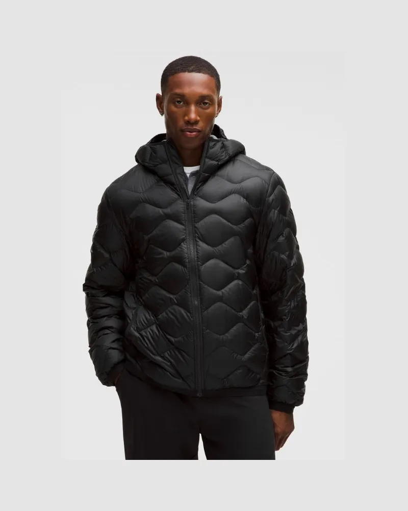 LULULEMON Featherweight-Steppjacke mit Kapuze und 900er-Daunenfüllung für Männer – Größe in Schwarz Schwarz