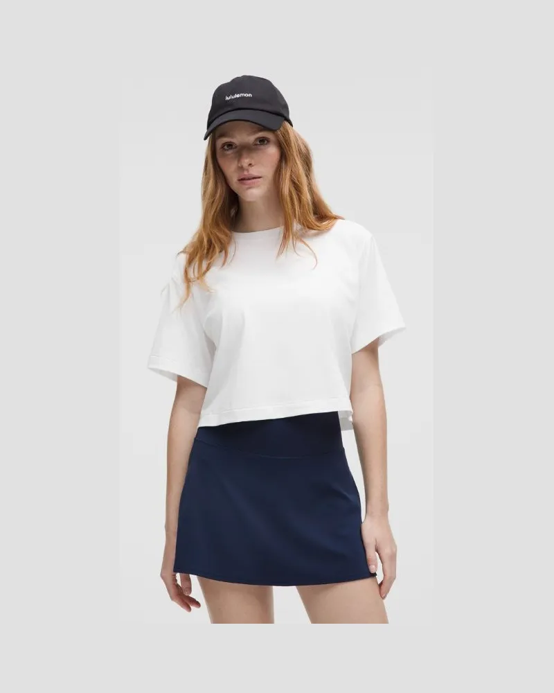 LULULEMON All Yours Crop-T-Shirt aus Bio- für Frauen – Größe in White White