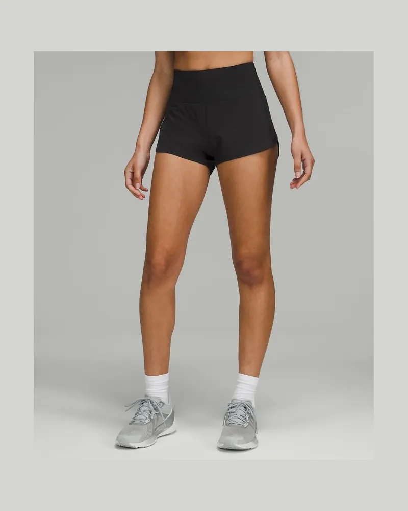 LULULEMON Speed Up Shorts HB Gefüttert für Frauen – 6,3 cm – Größe in Black Black