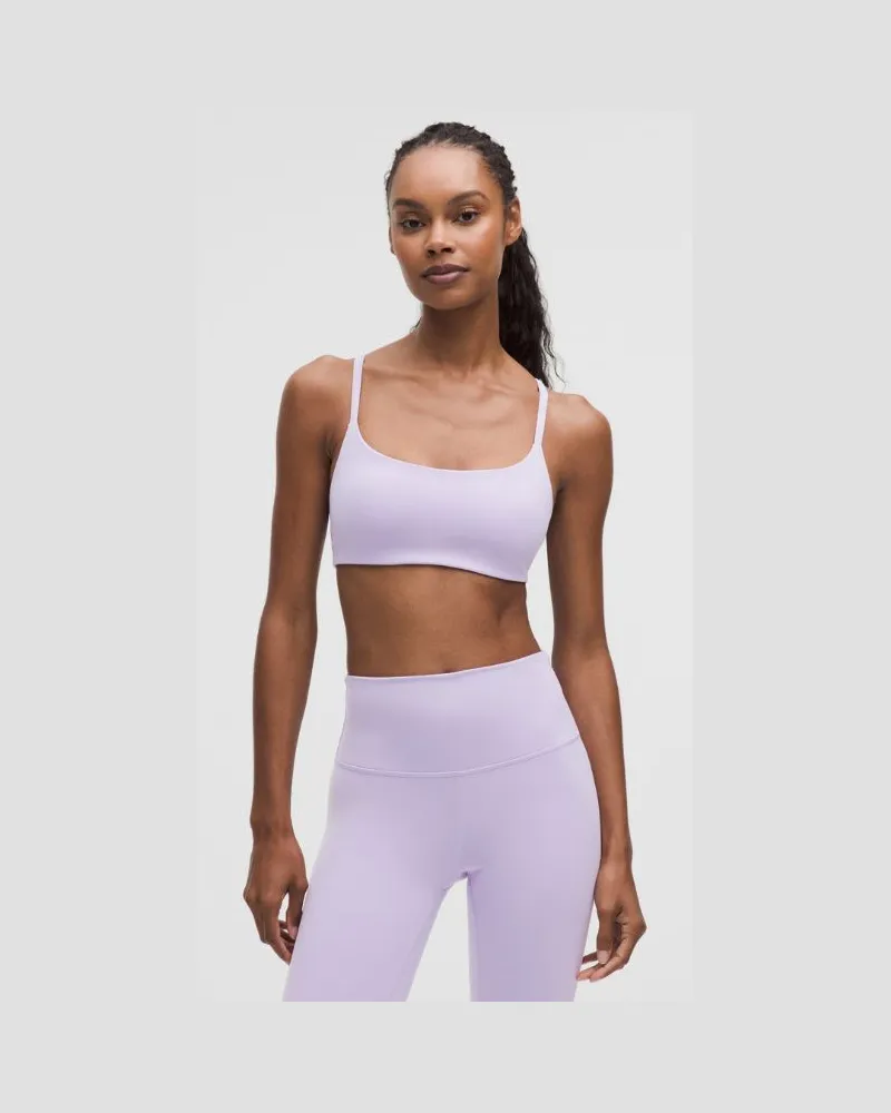 LULULEMON Wunder Train BH mit Racerback-Trägern Leichter Halt A/B-Cups für Frauen – Größe in Lilac Breeze Lilac