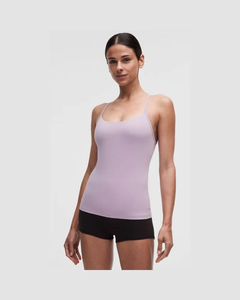 LULULEMON Flow Y Tanktop Leichter Halt für B/C-Cups für Frauen – Größe in Lilac Play Lilac