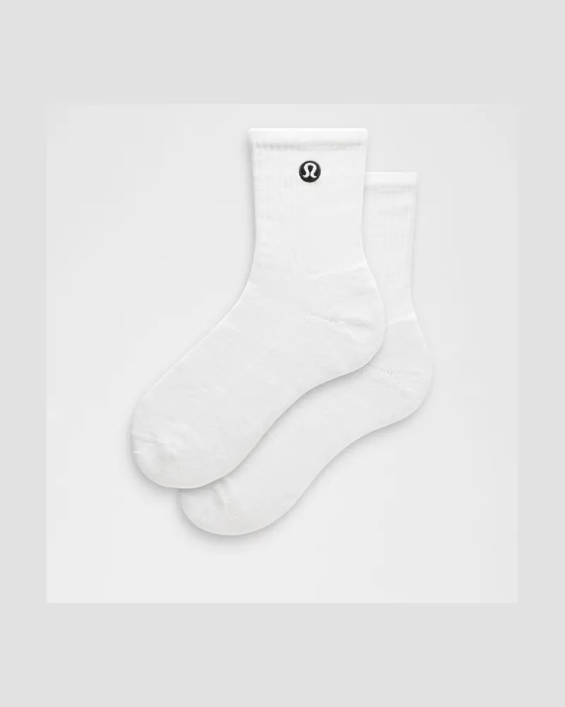 LULULEMON Daily Essential Knöchelhohe Socken Unisex – Größe in White White