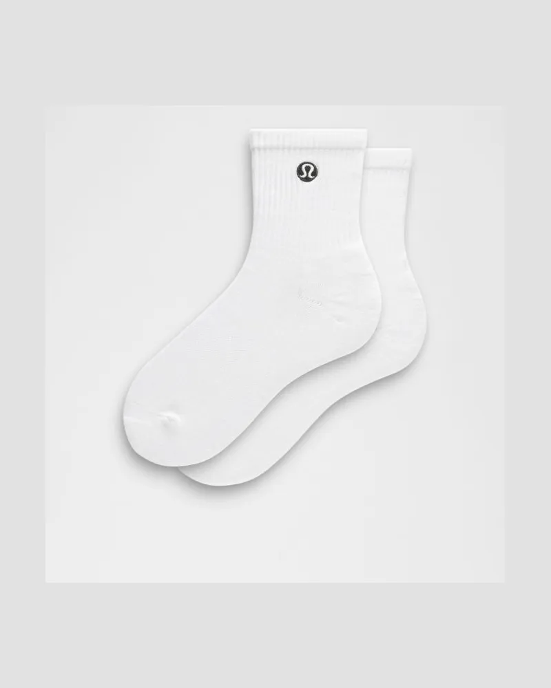 LULULEMON Daily Essential Knöchelhohe Socken Unisex – Größe in White White