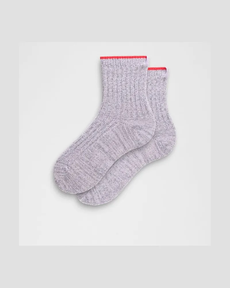 LULULEMON Viertellange Ragg-Socken in Quarter-Länge – Größe in Sheer Violet/Lululemon Red Sheer